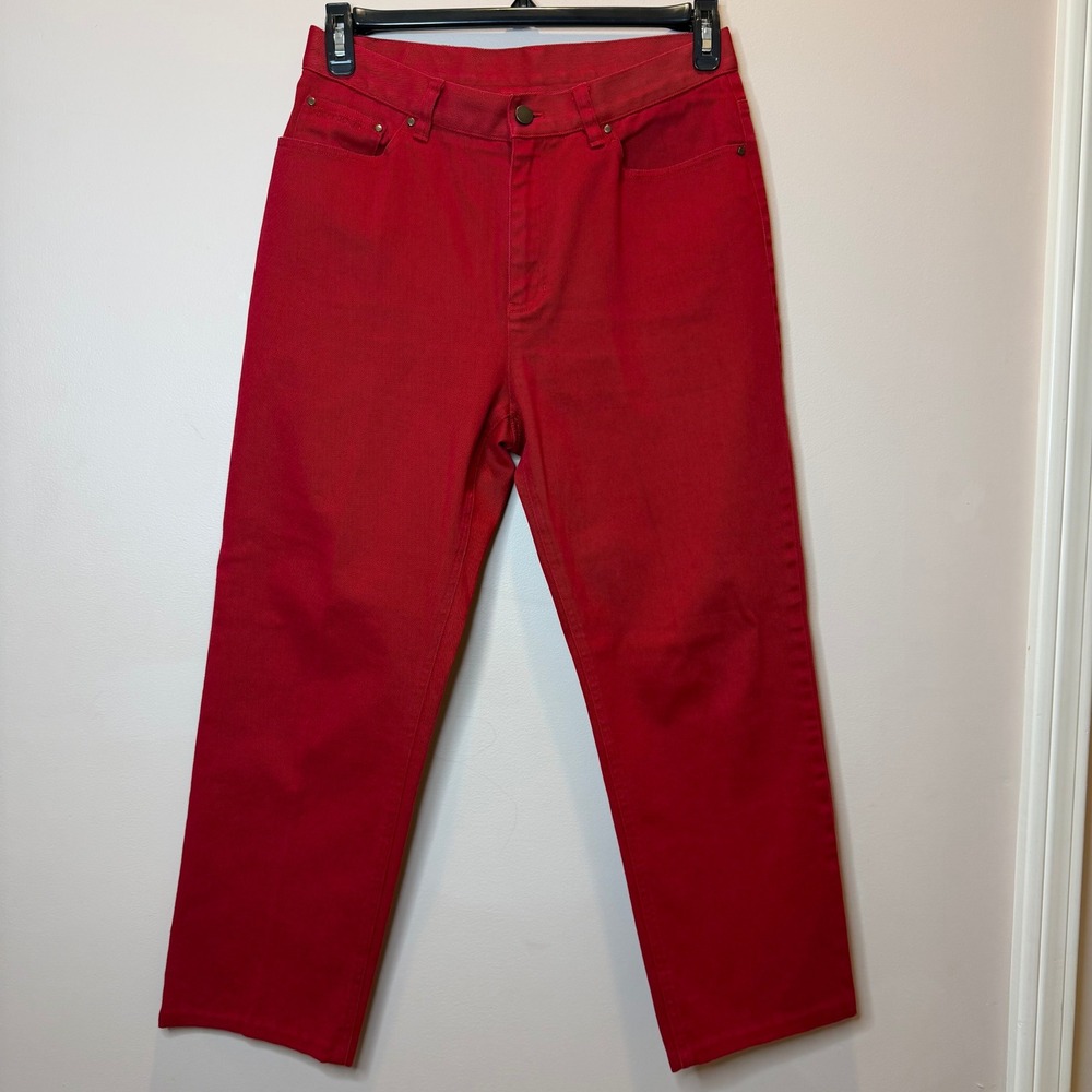Lauren Ralph Lauren Straight Leg Jeans in Red